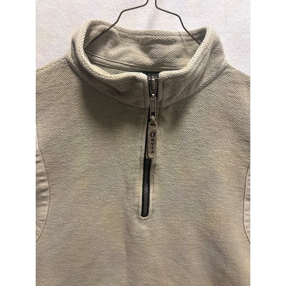 Orvis XXL Beige Pullover Quarter-Zip Sweater With Textured Fabric - Picture 3 of 13